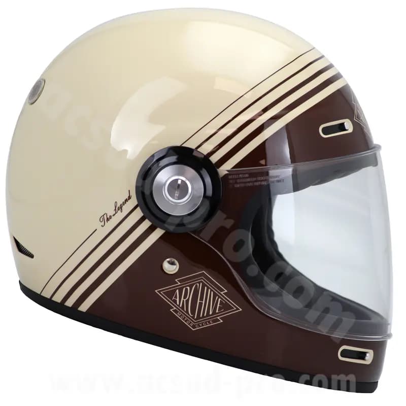 Casque intégral Archive Vintage The Legend fibre brown taille XXL 6
