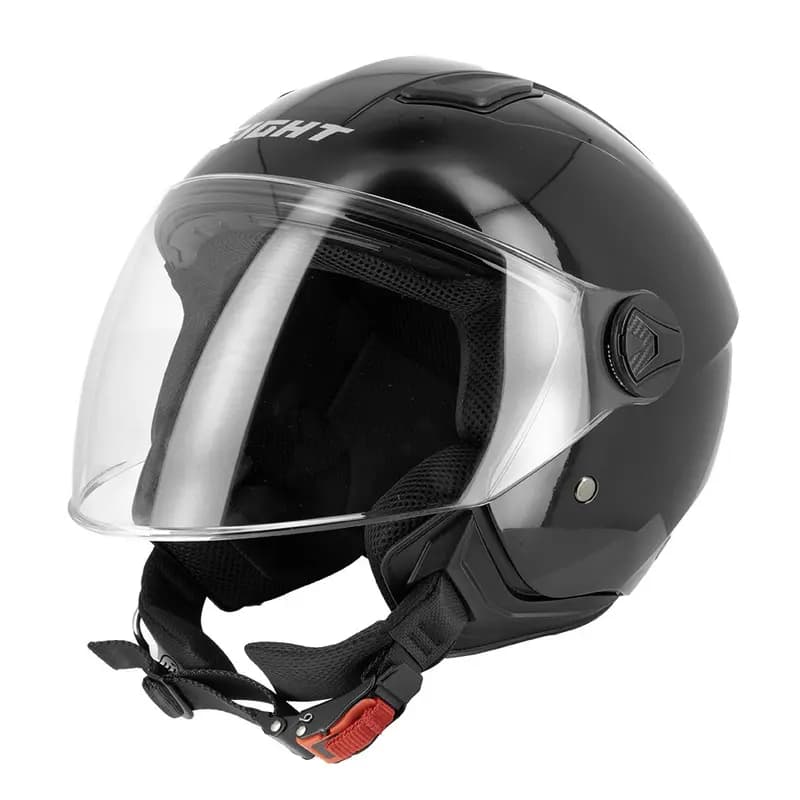 Casque Jet Eight S779 LEOV LV Noir XL - Écran Long