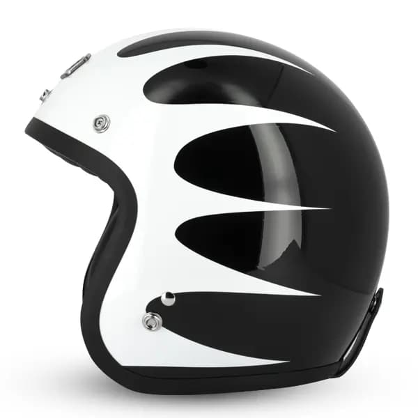 Casque Jet Café Racer S250 Noir Blanc Brillant Gasoline Taille XL 3